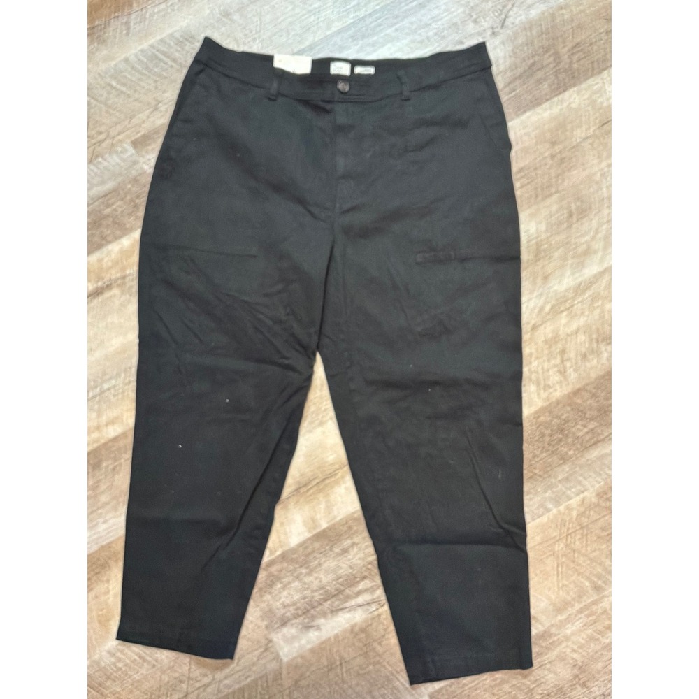 NWT A New Day Slim High Rise Stretch Chino Pants Black Women's Size 17